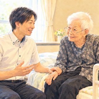 祖母に緊張?